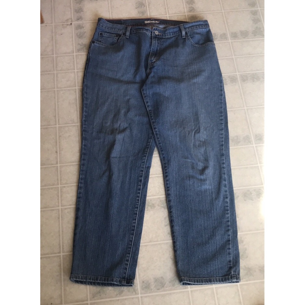 LEVI'S 550 RELAXED TAPERED LEG WOMEN'S MOM JEANS SIZE 14 medium